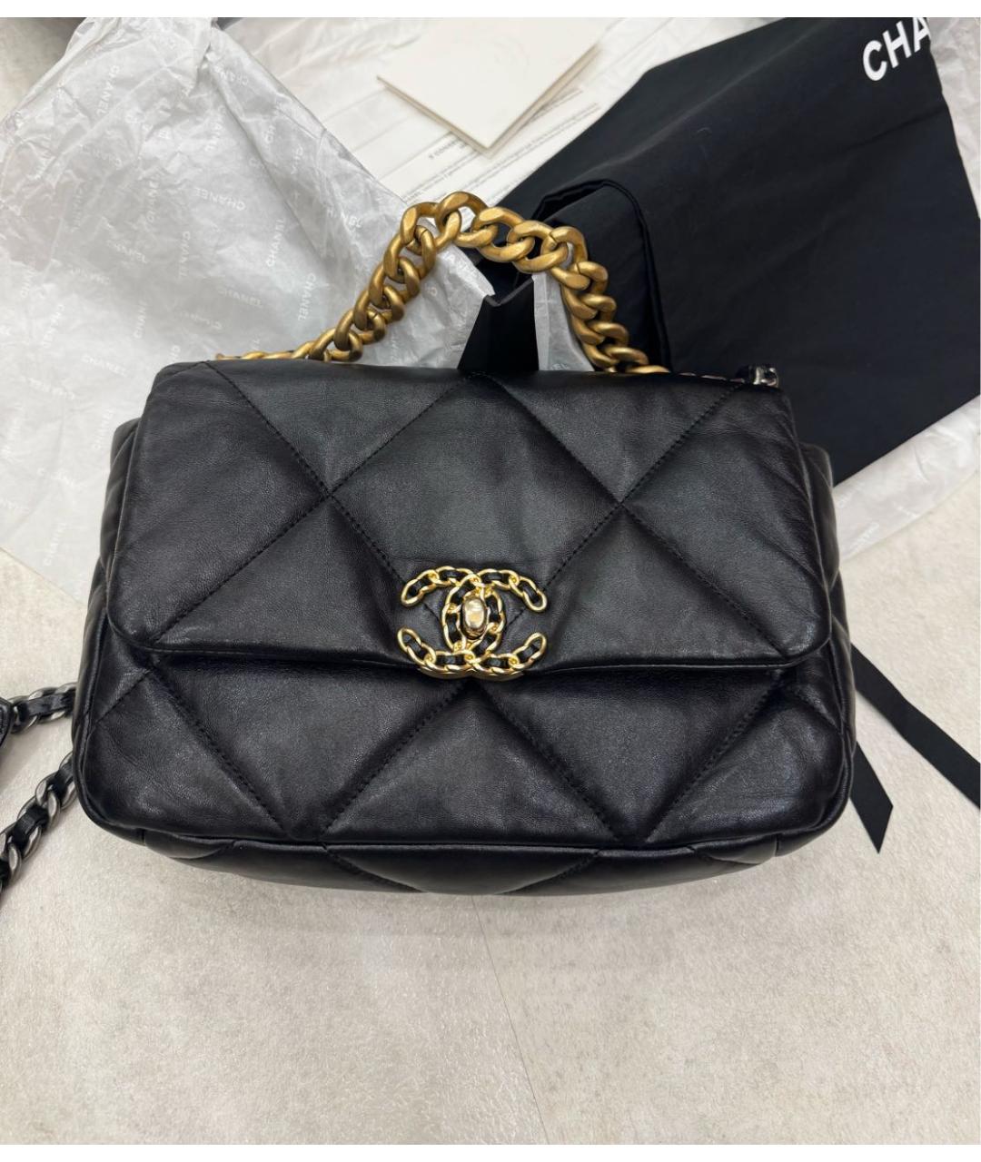 CHANEL Черная кожаная сумка через плечо, фото 9