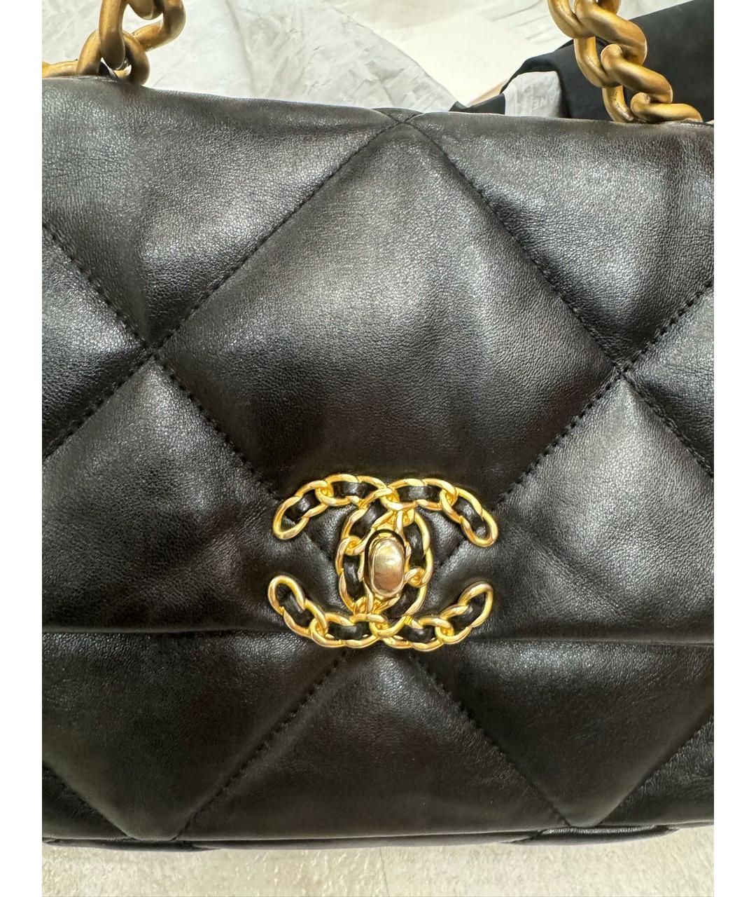 CHANEL Черная кожаная сумка через плечо, фото 8