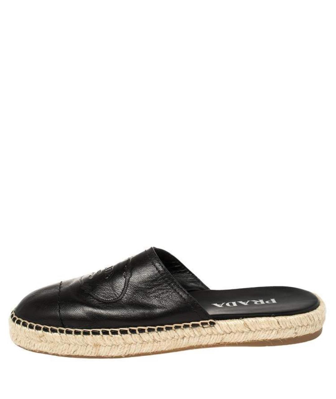 PRADA Черные кожаные эспадрильи, фото 9
