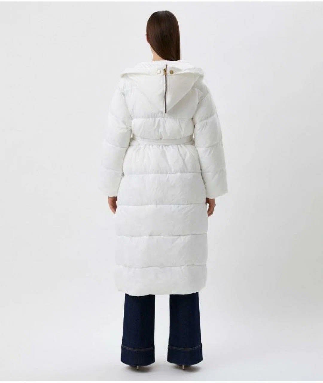 PINKO Белый полиэстеровый пуховик, фото 3