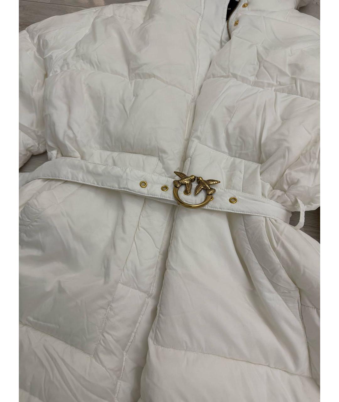 PINKO Белый полиэстеровый пуховик, фото 7