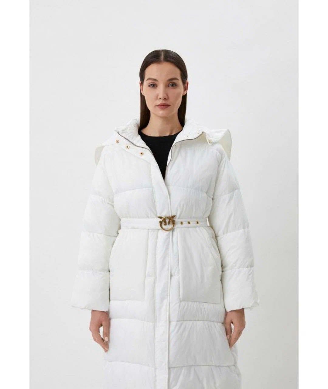 PINKO Белый полиэстеровый пуховик, фото 4