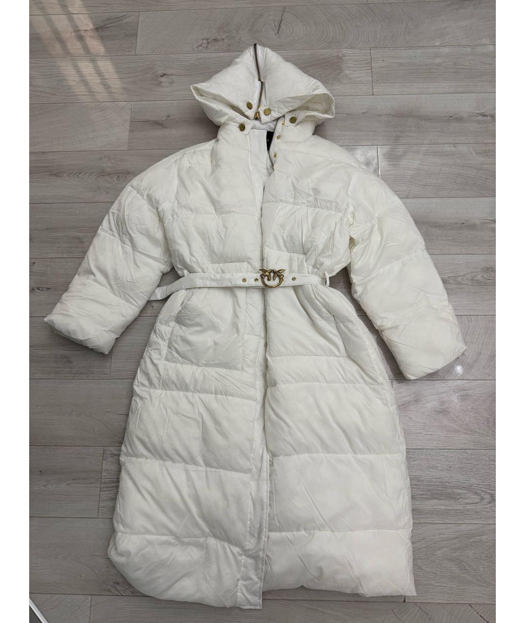 PINKO Белый полиэстеровый пуховик, фото 5