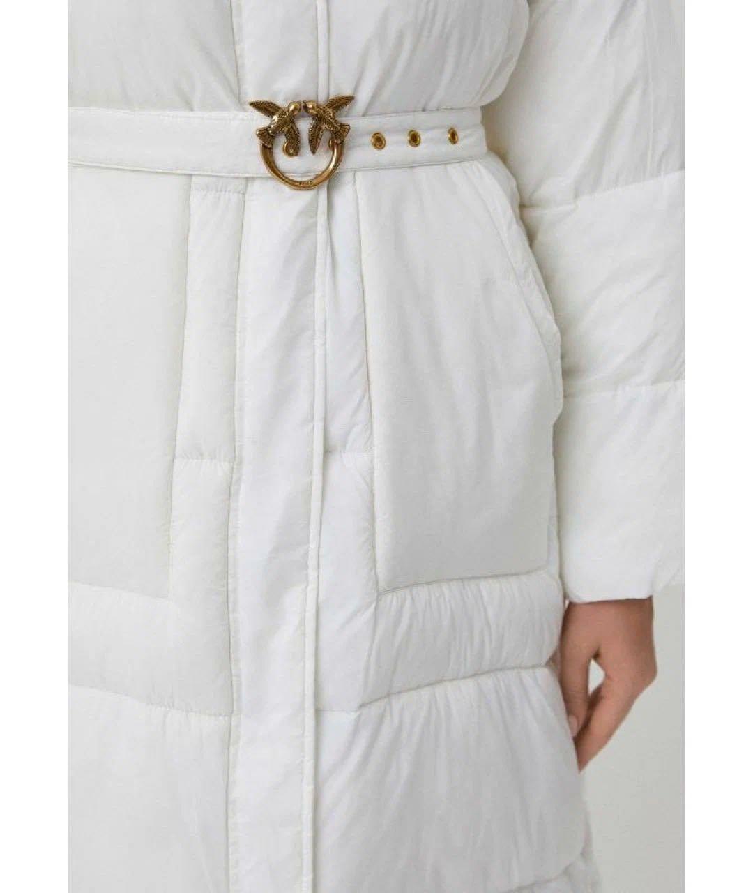 PINKO Белый полиэстеровый пуховик, фото 2