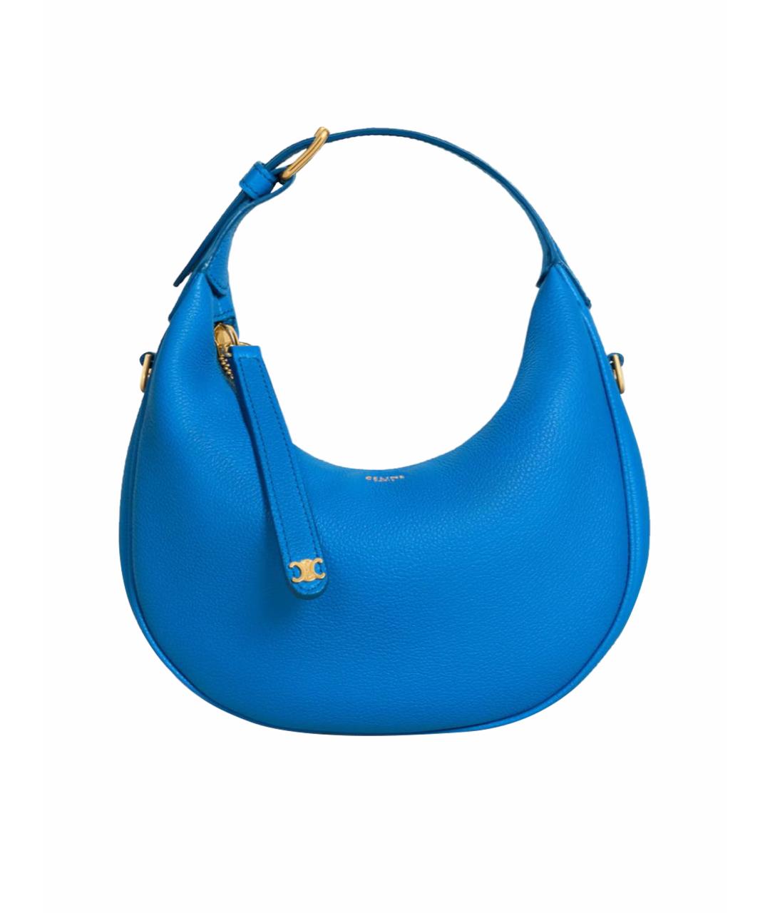 CELINE Синяя кожаная сумка через плечо, фото 1