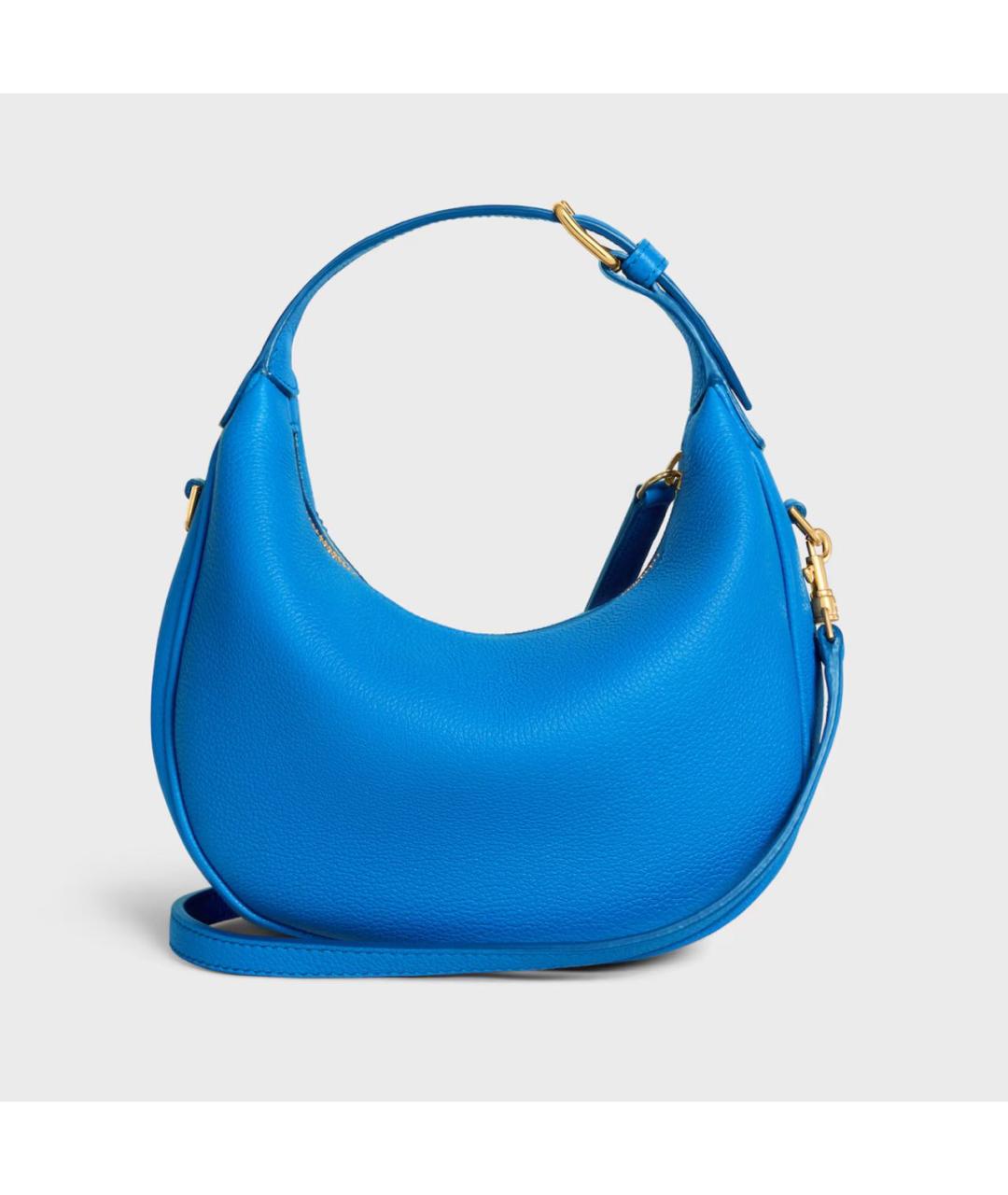 CELINE Синяя кожаная сумка через плечо, фото 2