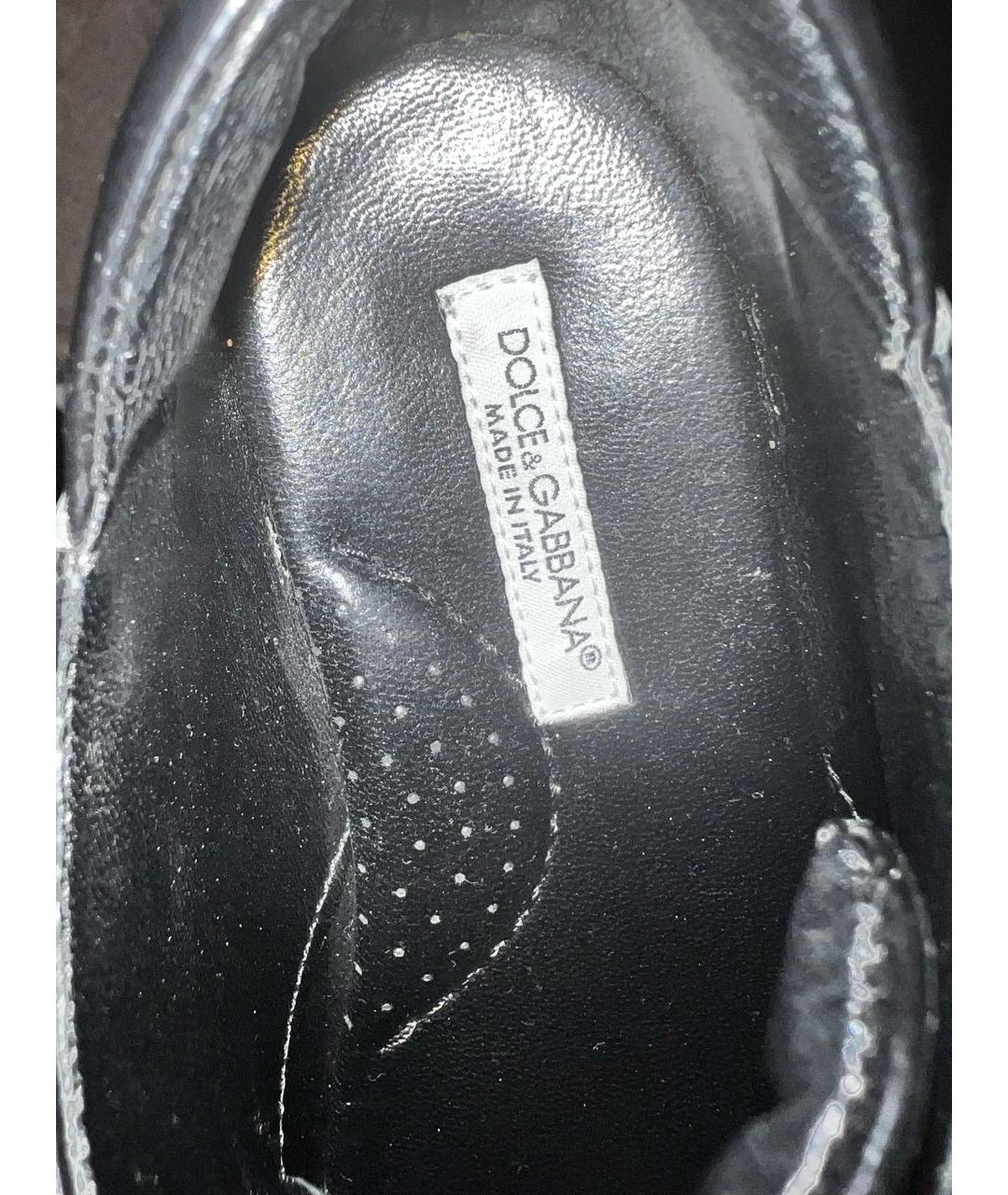 DOLCE&GABBANA Черные ботинки из лакированной кожи, фото 2