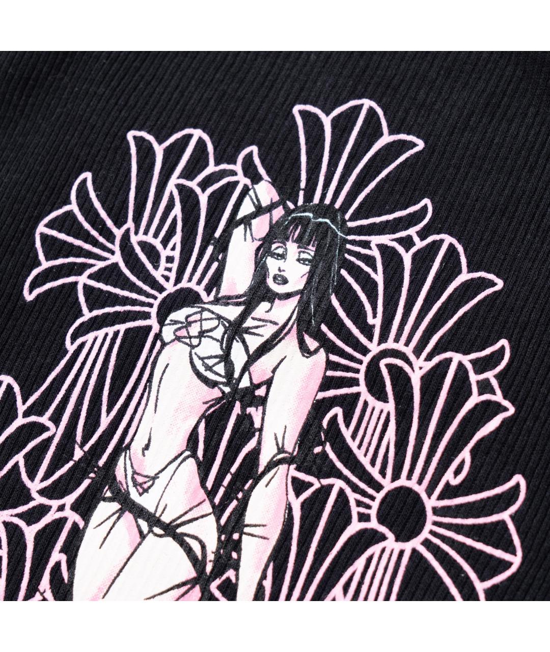 CHROME HEARTS Черная хлопковая майка, фото 4