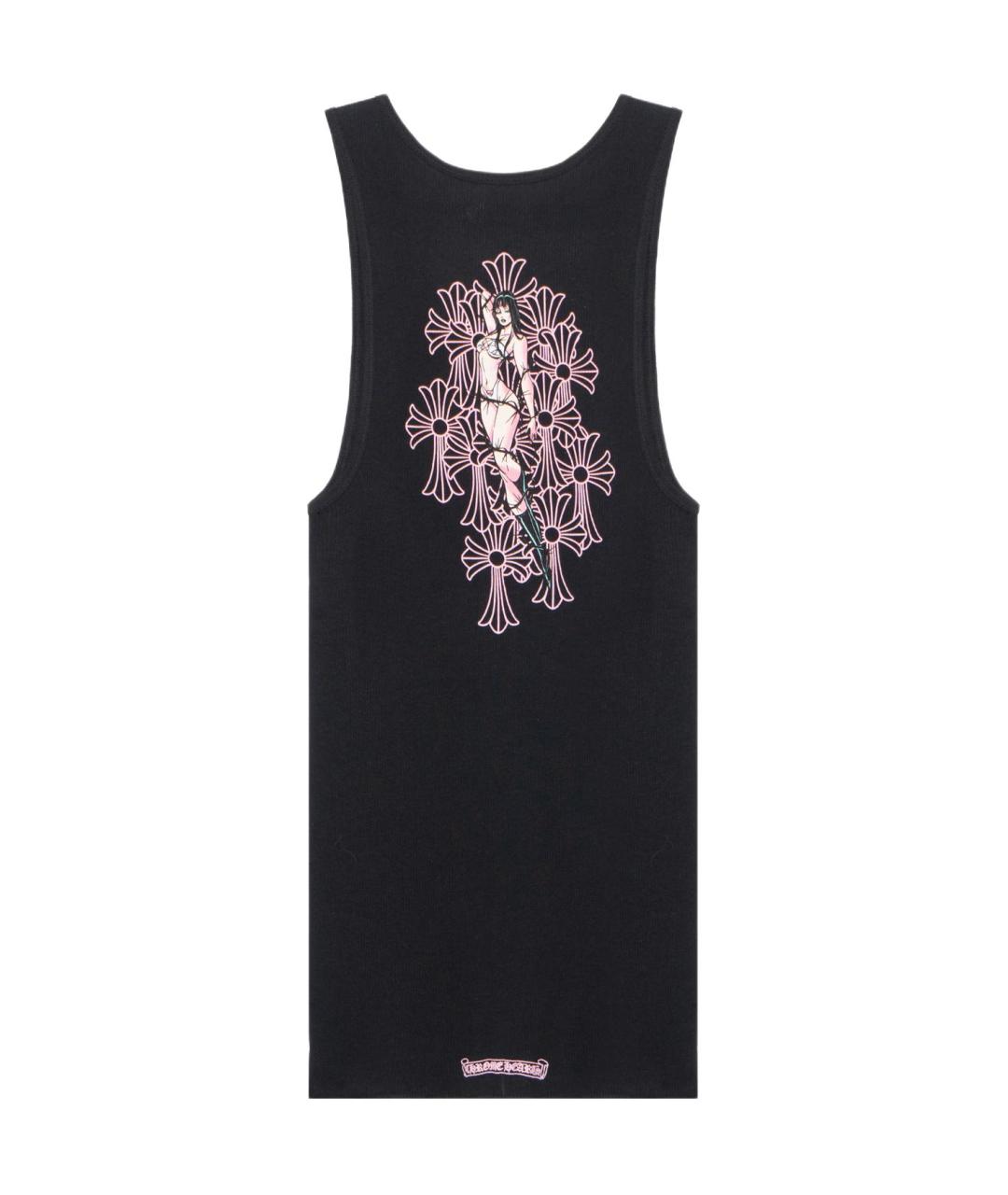 CHROME HEARTS Черная хлопковая майка, фото 2