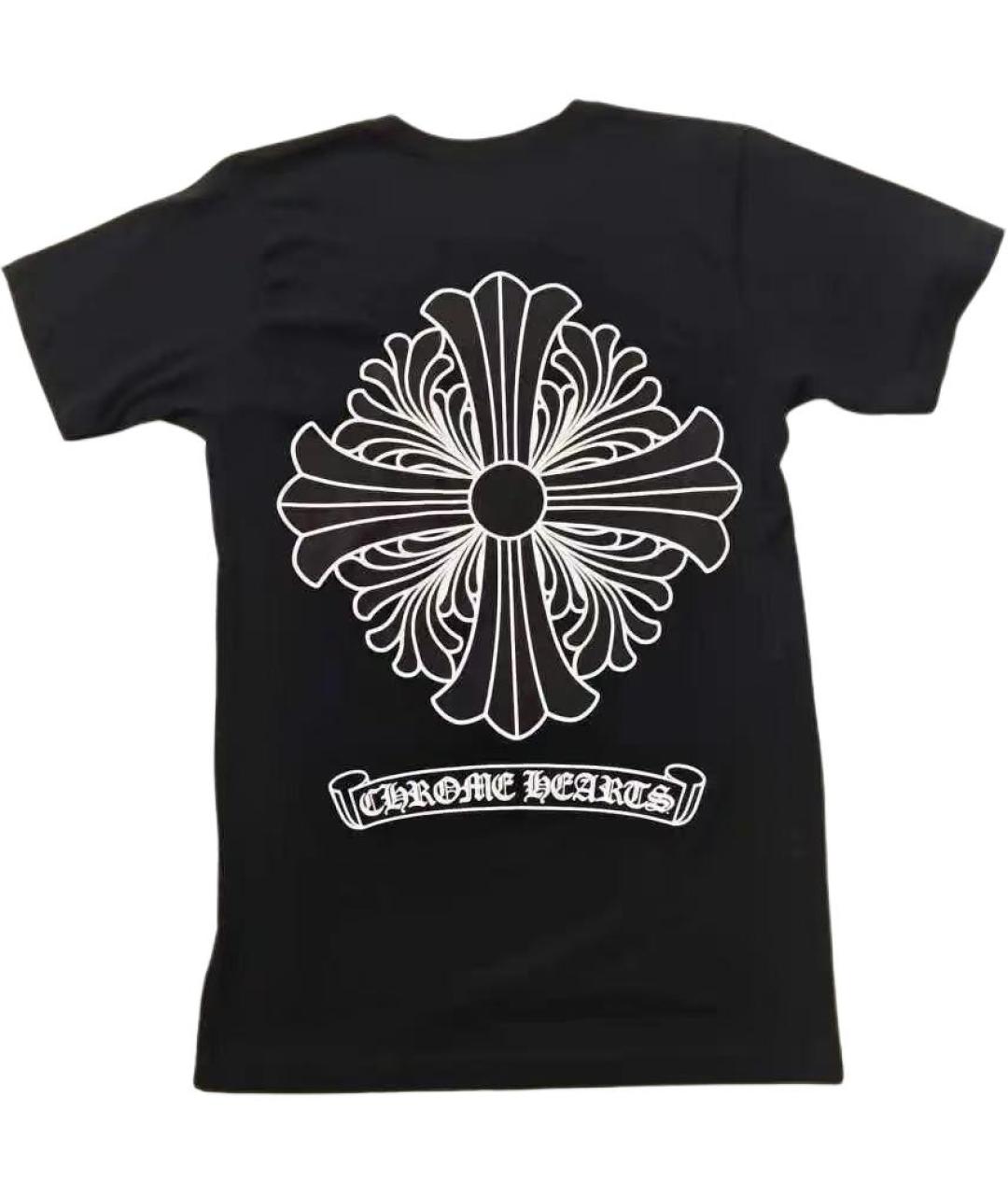 CHROME HEARTS Черная хлопковая футболка, фото 2