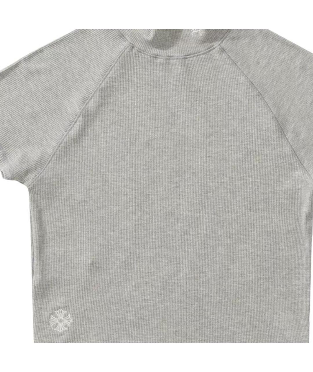 CHROME HEARTS Серая хлопковая футболка, фото 3