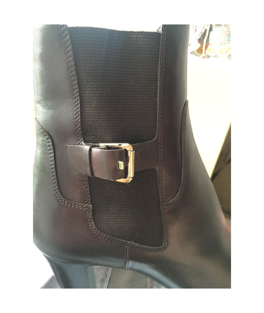 SERGIO ROSSI Коричневые кожаные ботильоны, фото 5