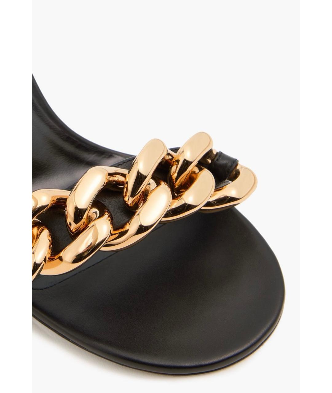 VERSACE Черные кожаные мюли, фото 3