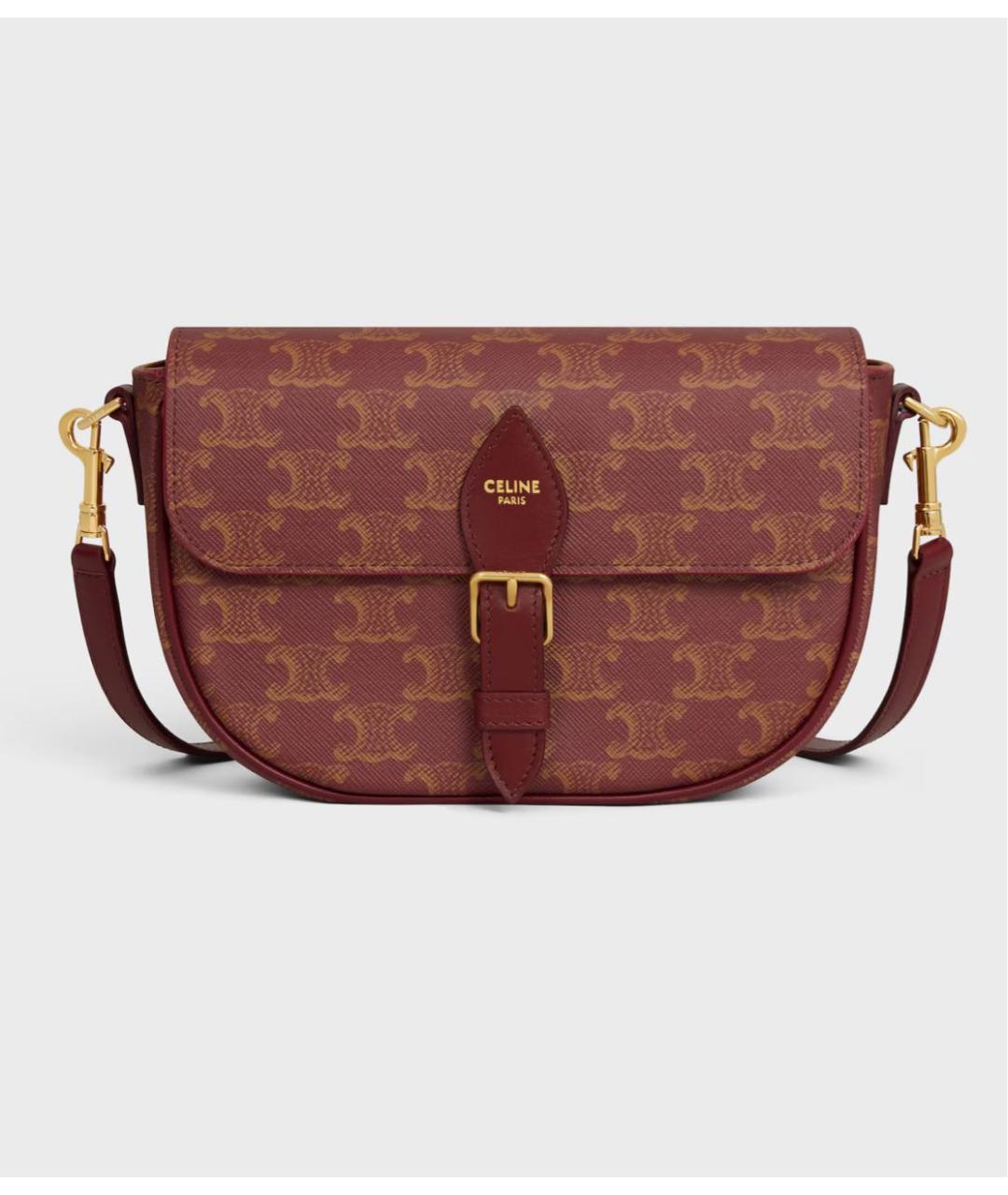 CELINE Бордовая сумка с короткими ручками, фото 5