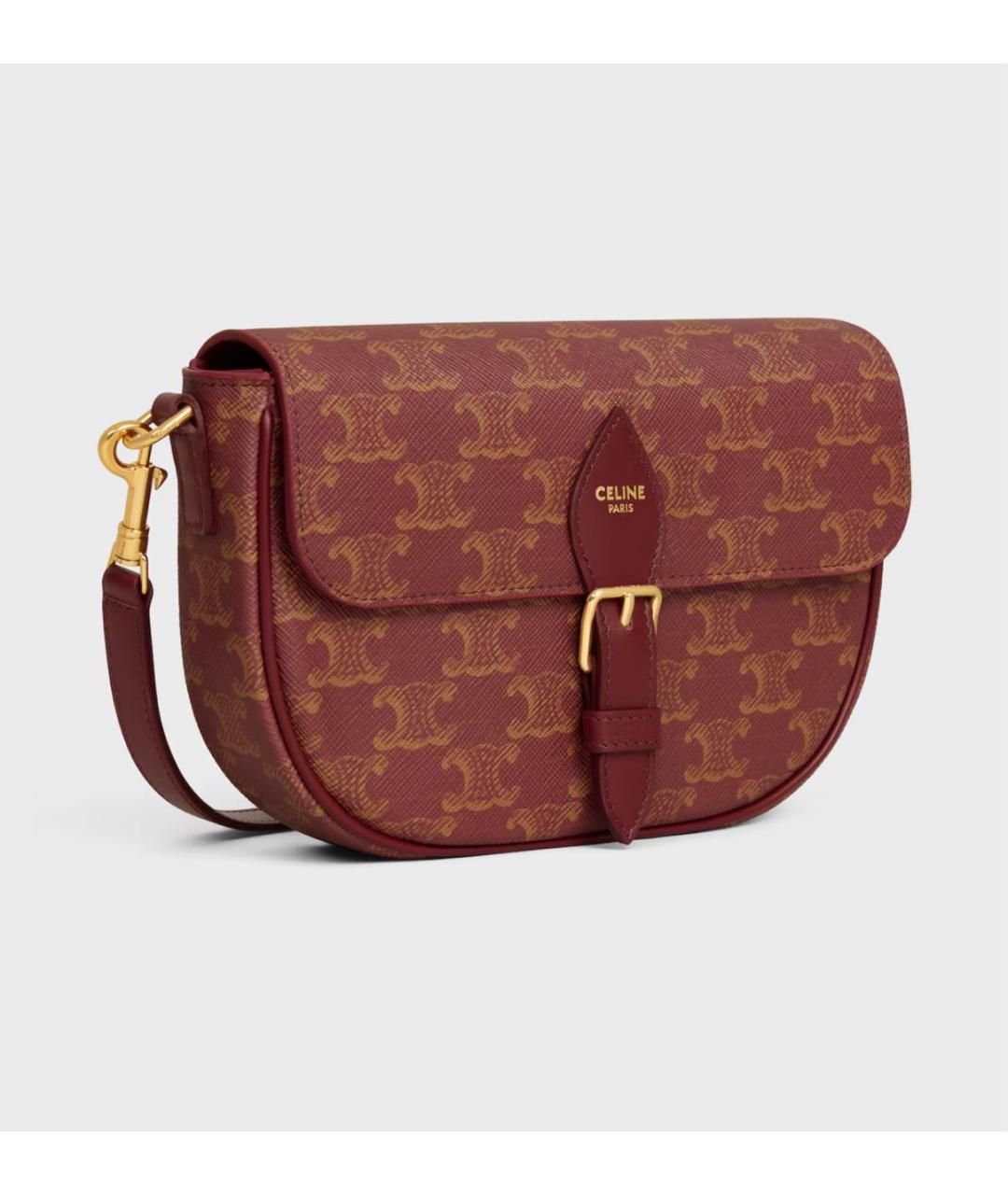 CELINE Бордовая сумка с короткими ручками, фото 2