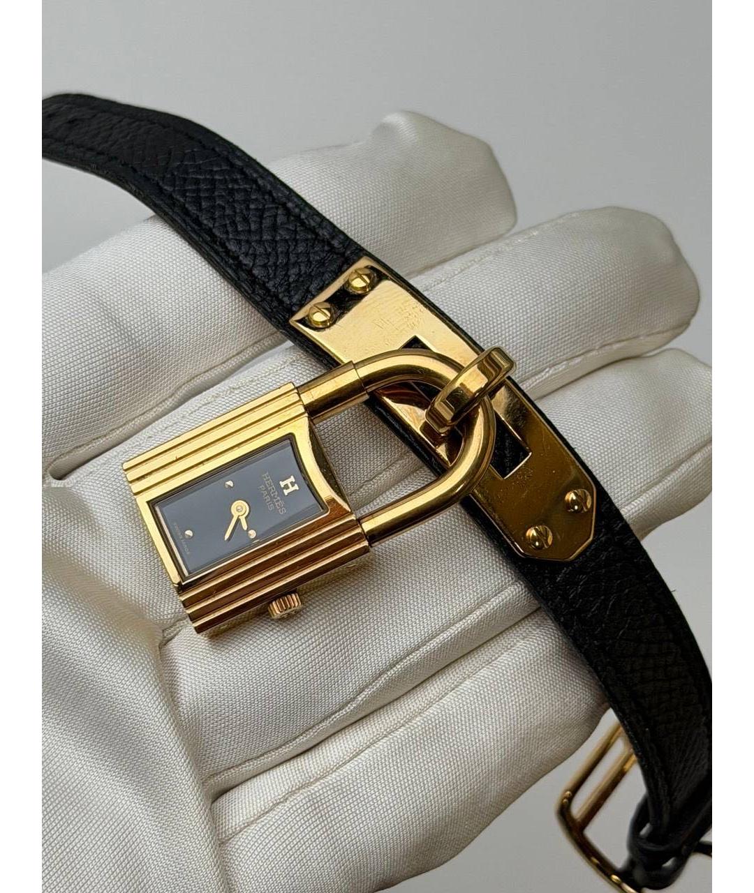 HERMES Золотые позолоченные часы, фото 3