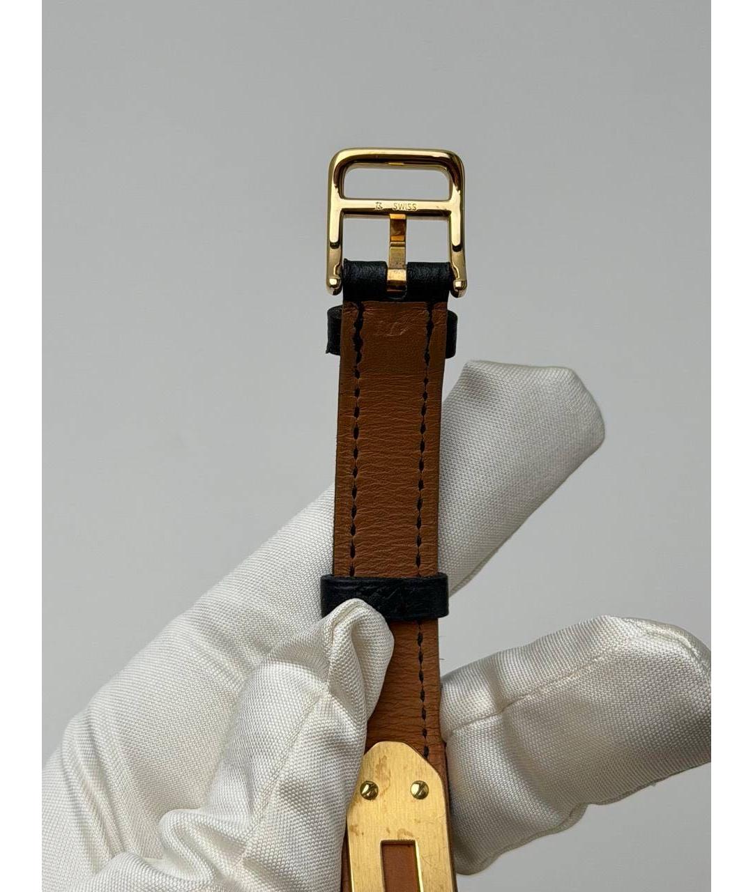 HERMES Золотые позолоченные часы, фото 8