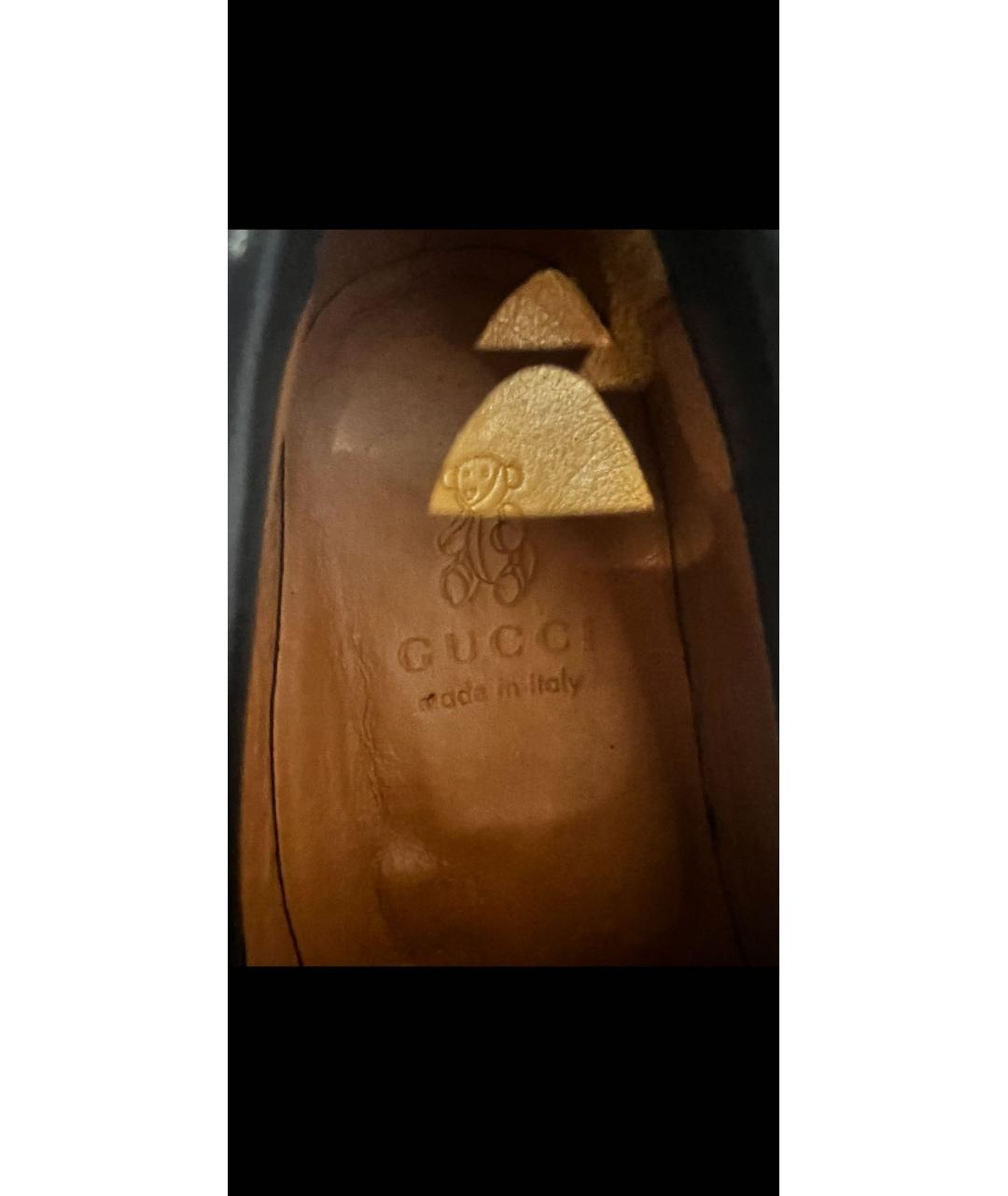 GUCCI Черные кожаные лоферы/мокасины, фото 3