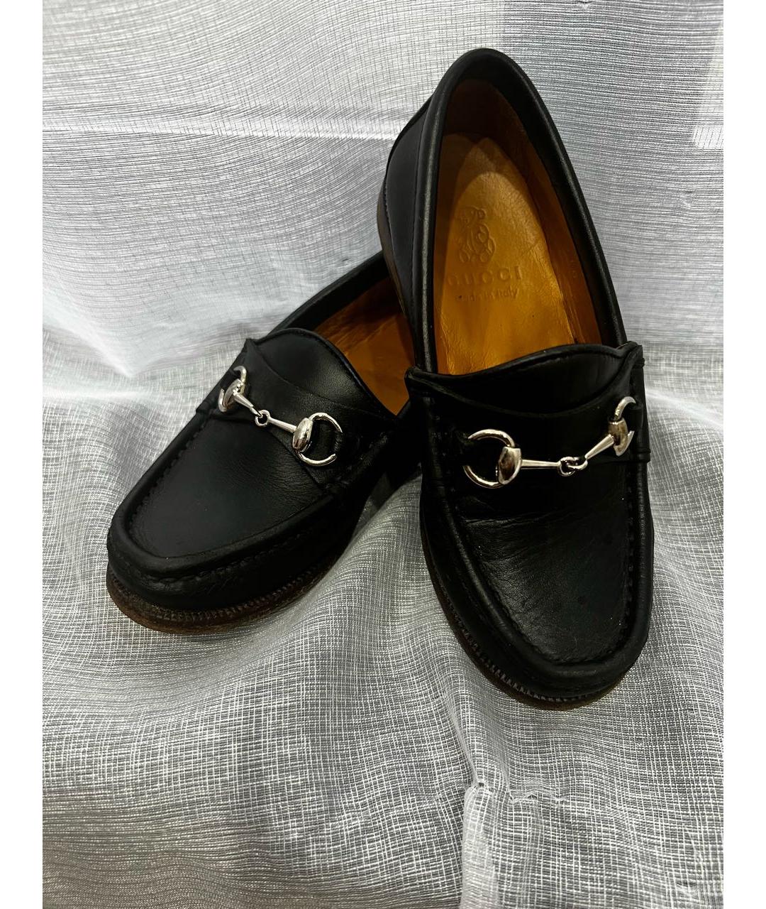 GUCCI Черные кожаные лоферы/мокасины, фото 2