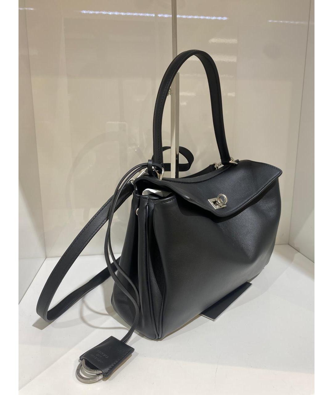 BALENCIAGA Черная кожаная сумка через плечо, фото 3