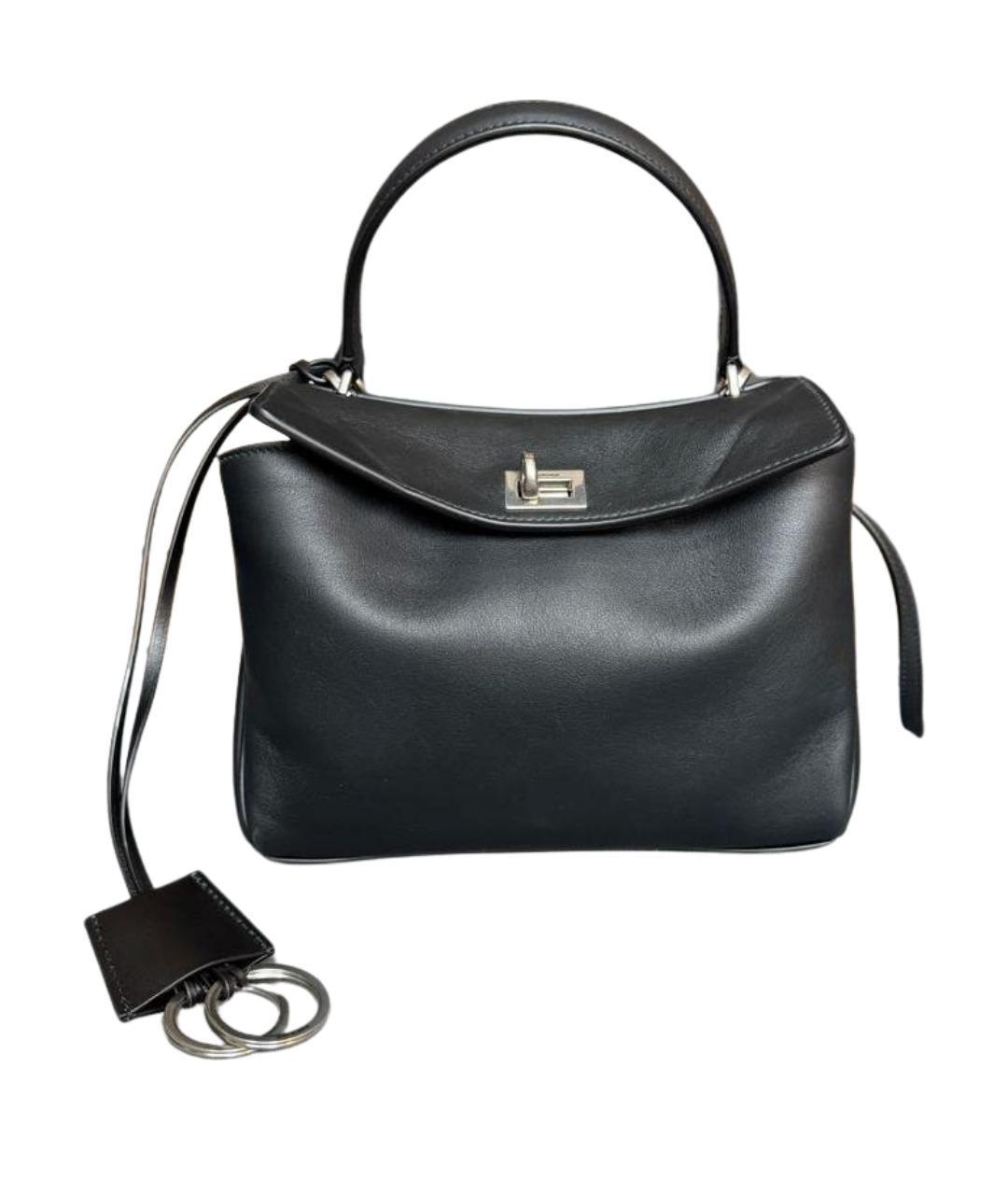 BALENCIAGA Черная кожаная сумка через плечо, фото 1