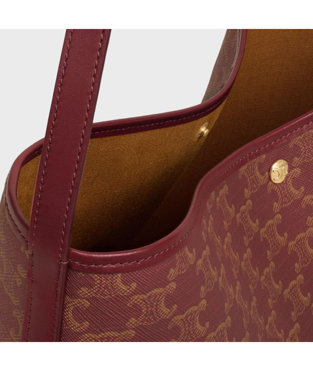 CELINE Бордовая сумка тоут, фото 4