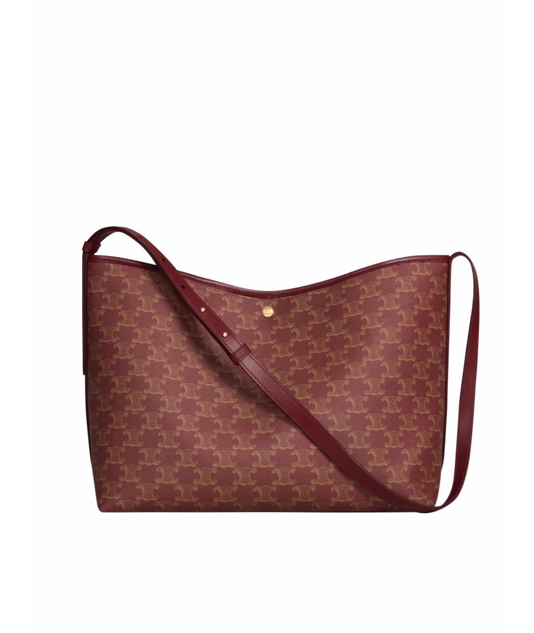 CELINE Бордовая сумка тоут, фото 1