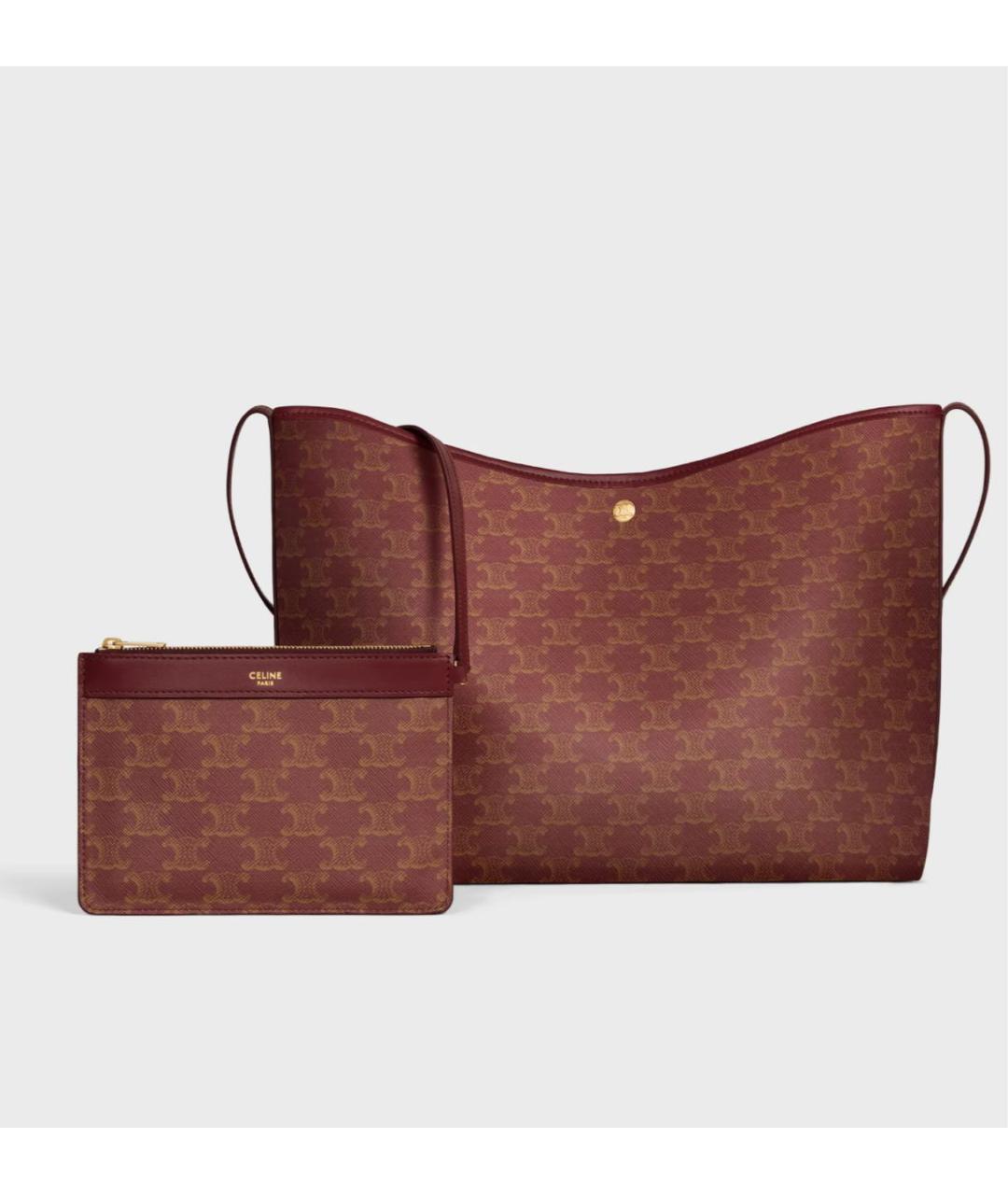 CELINE Бордовая сумка тоут, фото 2