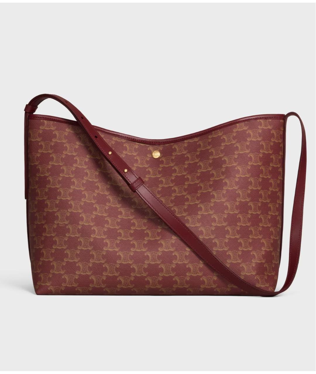 CELINE Бордовая сумка тоут, фото 5