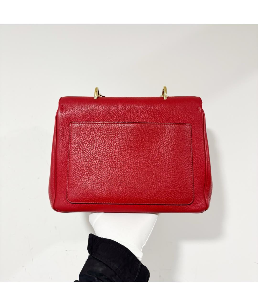 CHRISTIAN DIOR Красная кожаная сумка тоут, фото 3