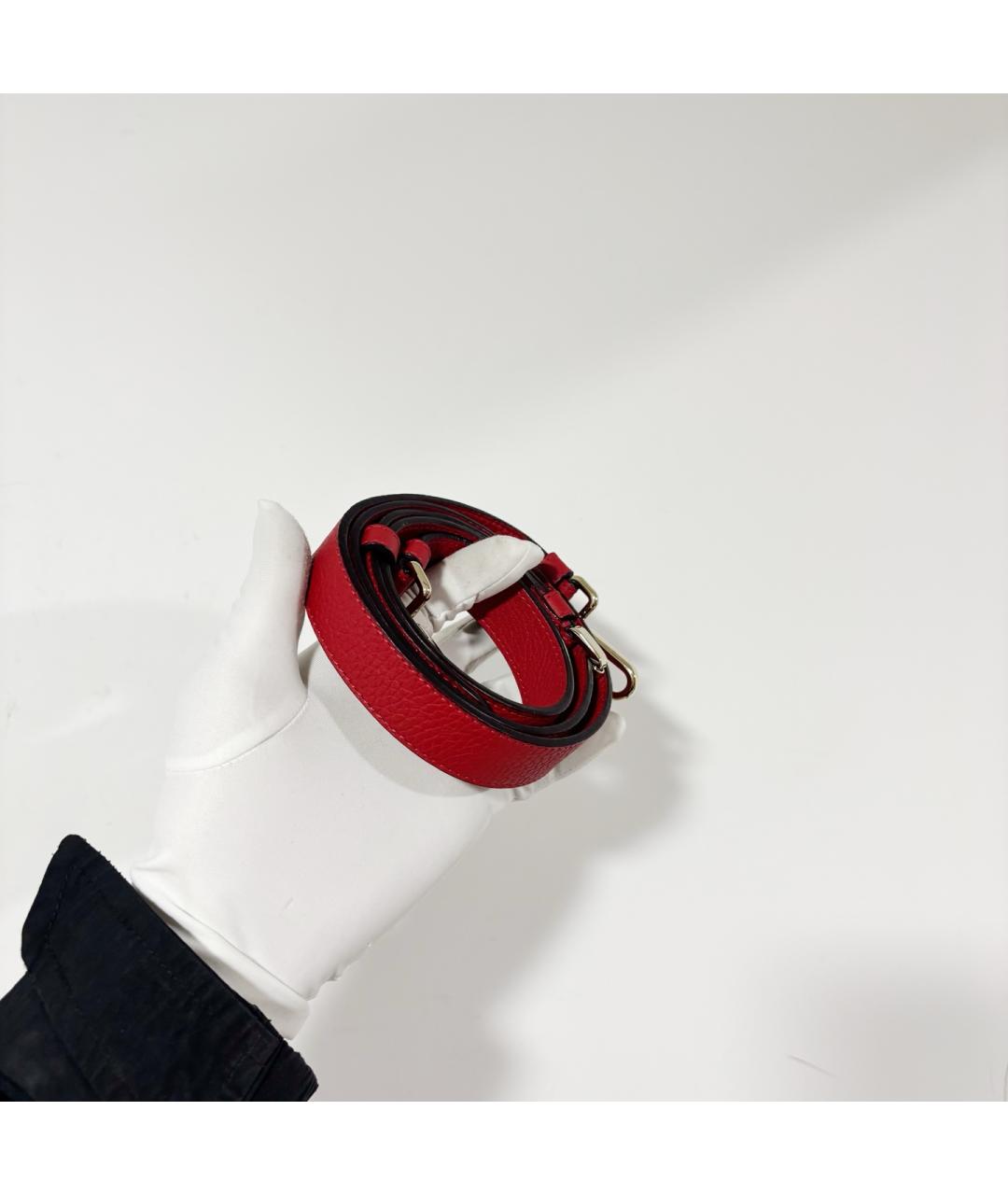 CHRISTIAN DIOR Красная кожаная сумка тоут, фото 7