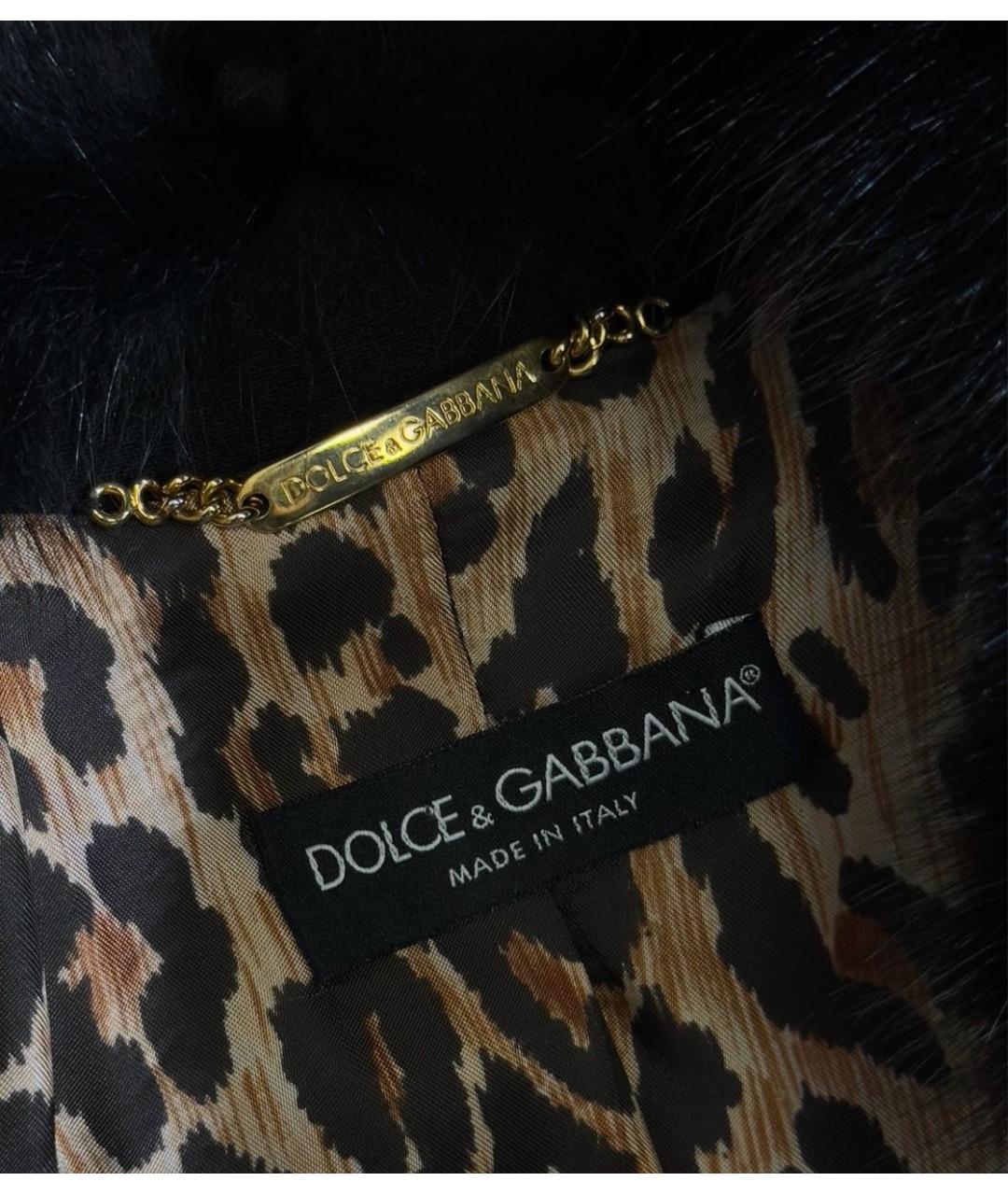 DOLCE&GABBANA Черное шерстяное пальто, фото 3