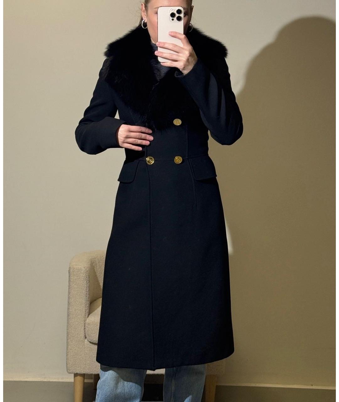 DOLCE&GABBANA Черное шерстяное пальто, фото 5