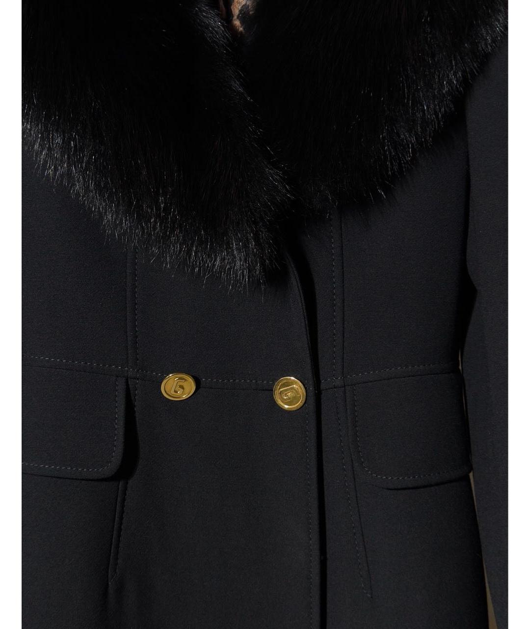 DOLCE&GABBANA Черное шерстяное пальто, фото 4