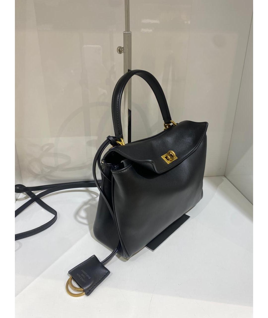 BALENCIAGA Черная кожаная сумка через плечо, фото 3