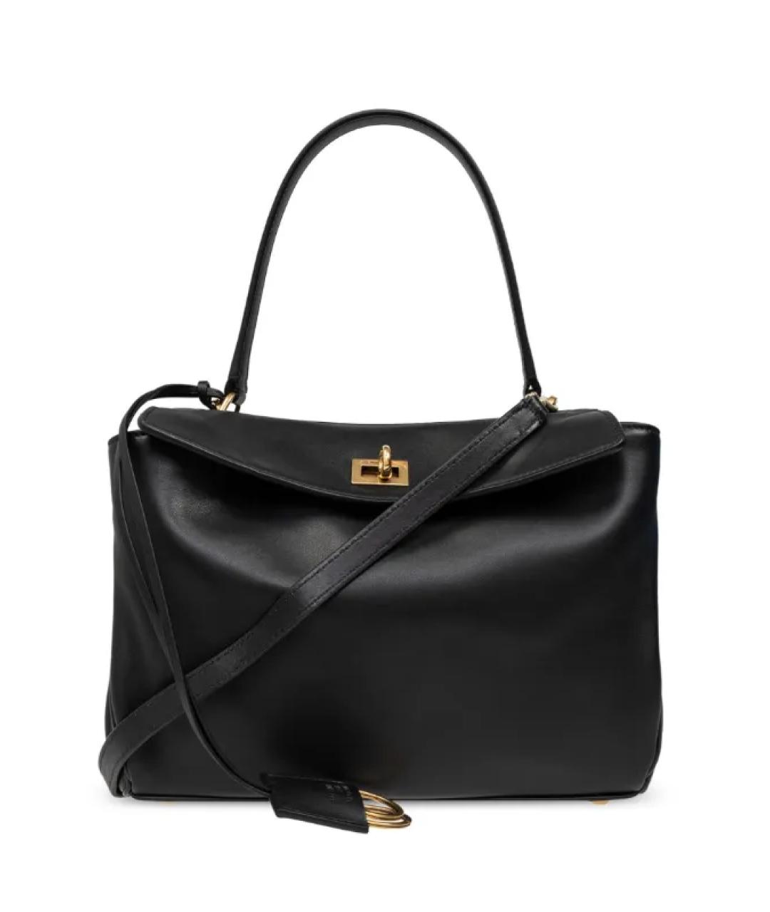 BALENCIAGA Черная кожаная сумка через плечо, фото 1