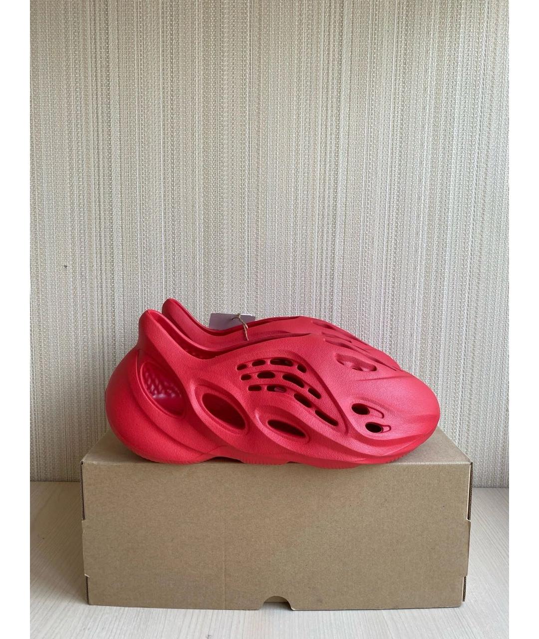 ADIDAS YEEZY Красные резиновые сандалии, фото 4