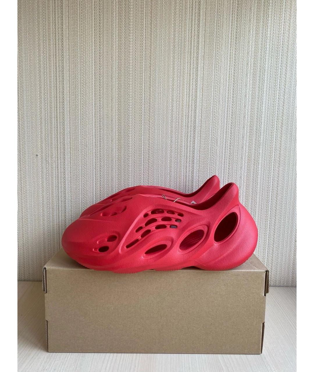 ADIDAS YEEZY Красные резиновые сандалии, фото 3