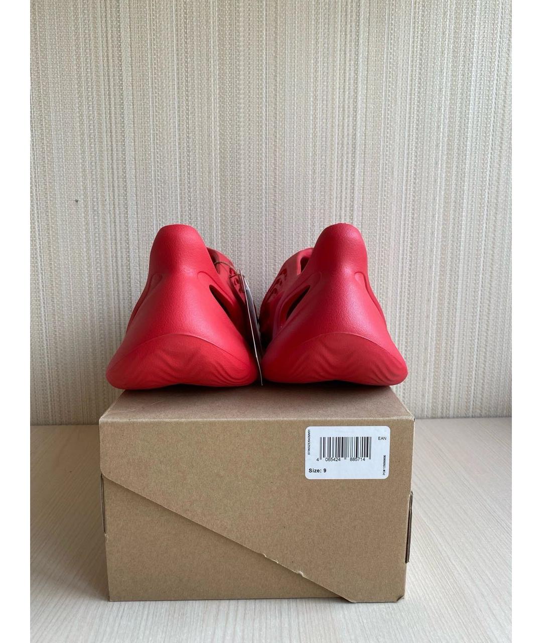 ADIDAS YEEZY Красные резиновые сандалии, фото 5