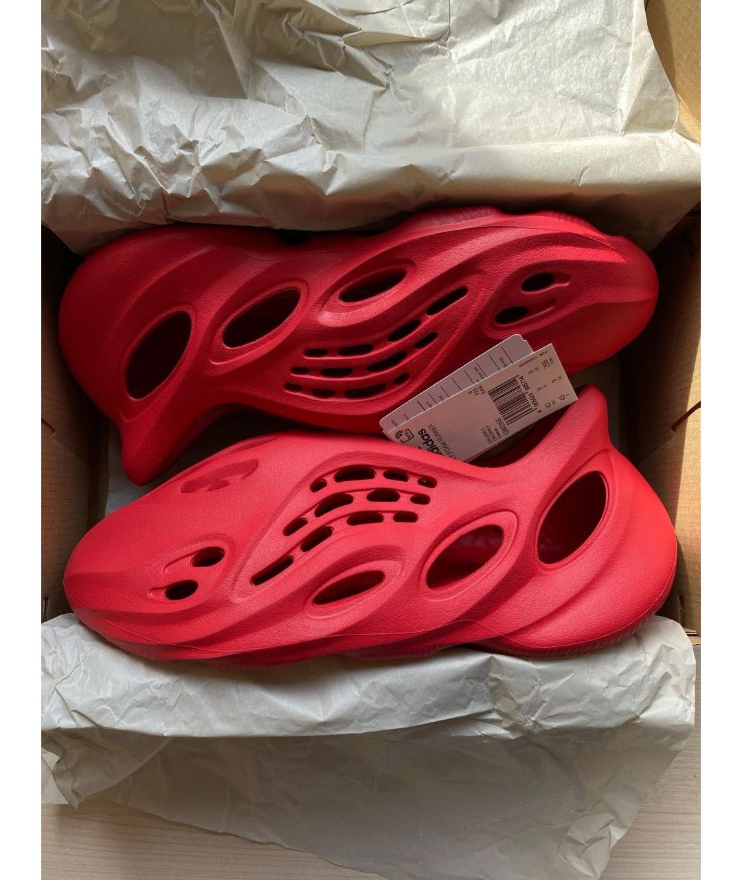 ADIDAS YEEZY Красные резиновые сандалии, фото 2