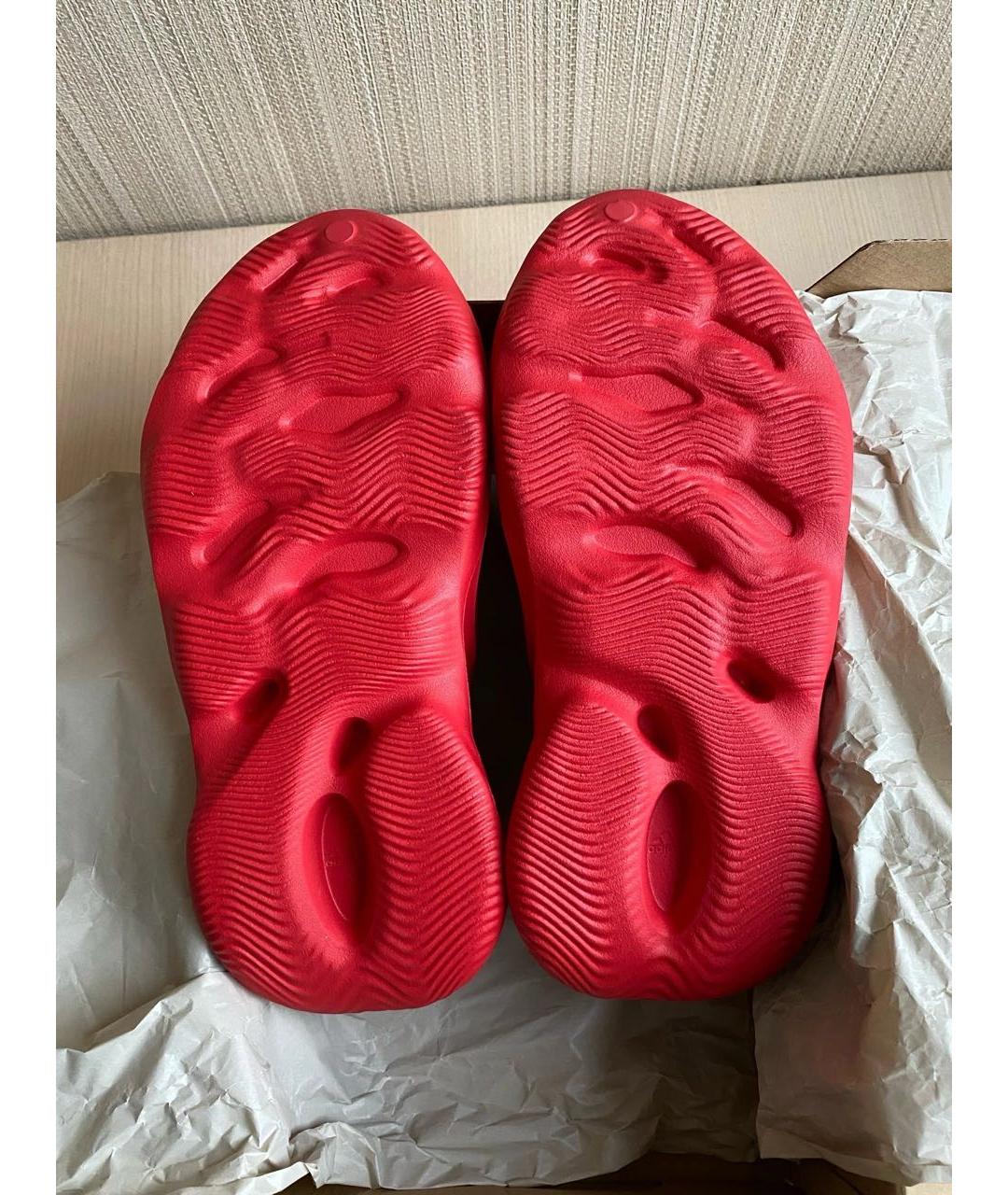 ADIDAS YEEZY Красные резиновые сандалии, фото 6