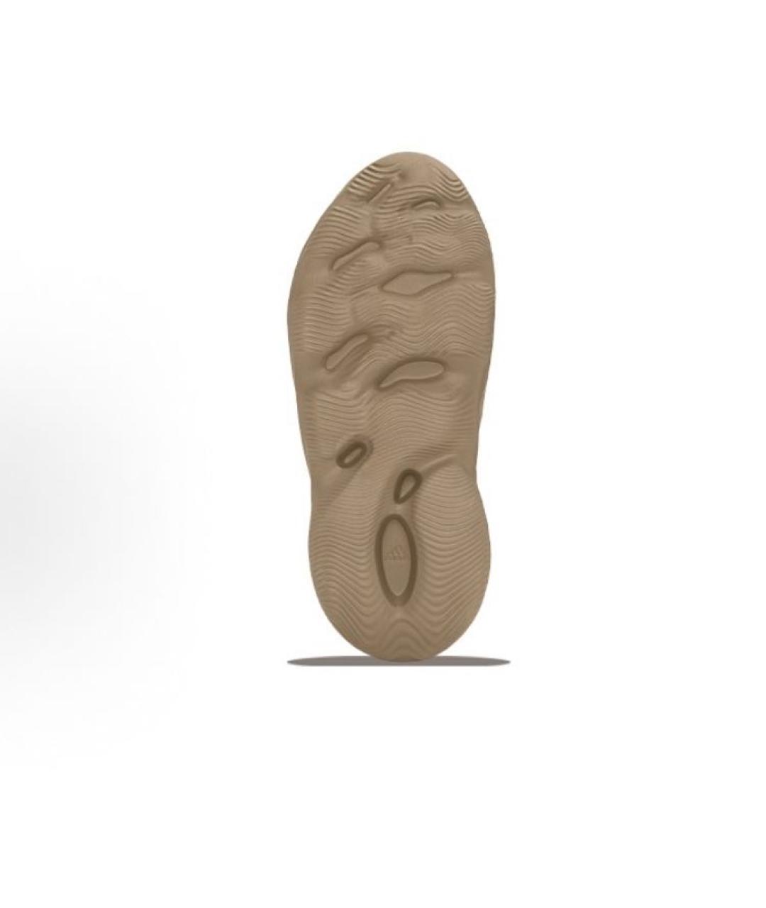 ADIDAS YEEZY Бежевые резиновые низкие кроссовки / кеды, фото 5