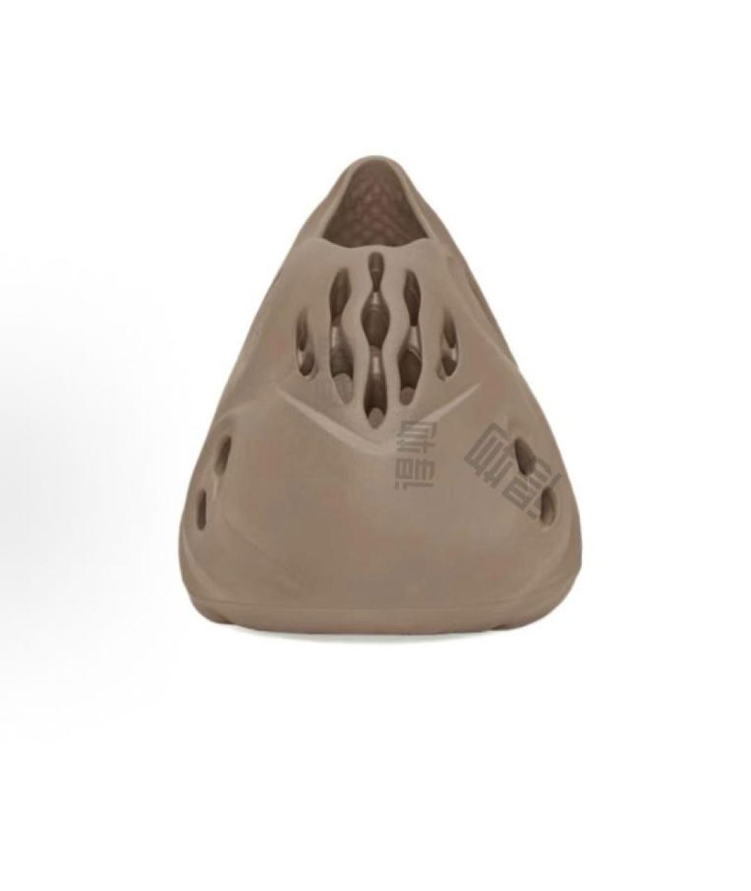 ADIDAS YEEZY Бежевые резиновые низкие кроссовки / кеды, фото 3