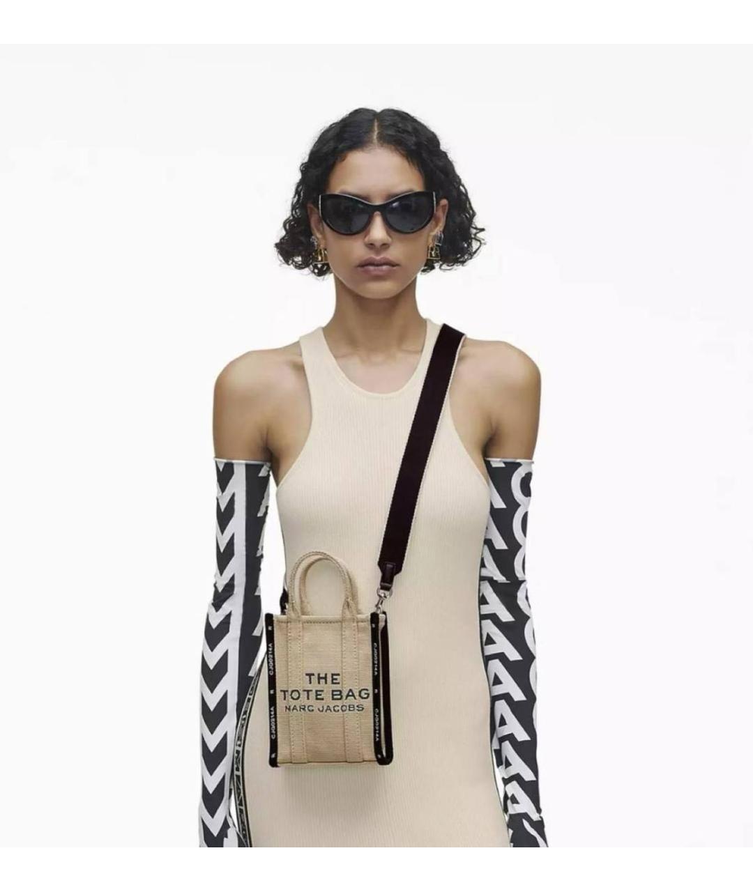 MARC JACOBS Бежевая деним сумка через плечо, фото 3