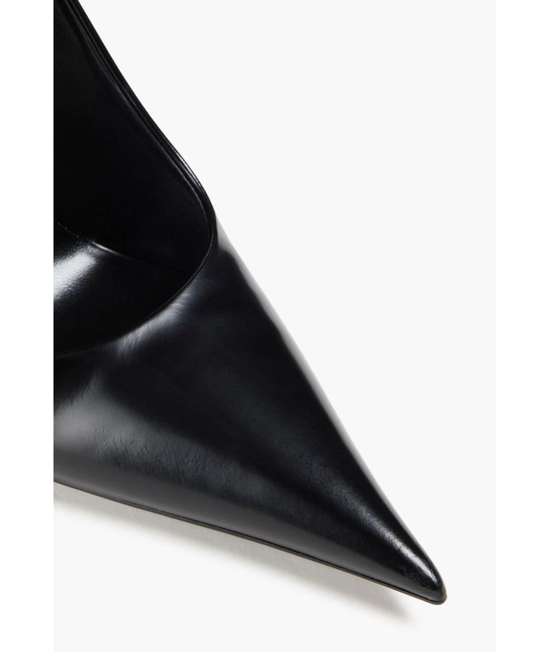 VERSACE Черные кожаные туфли, фото 3