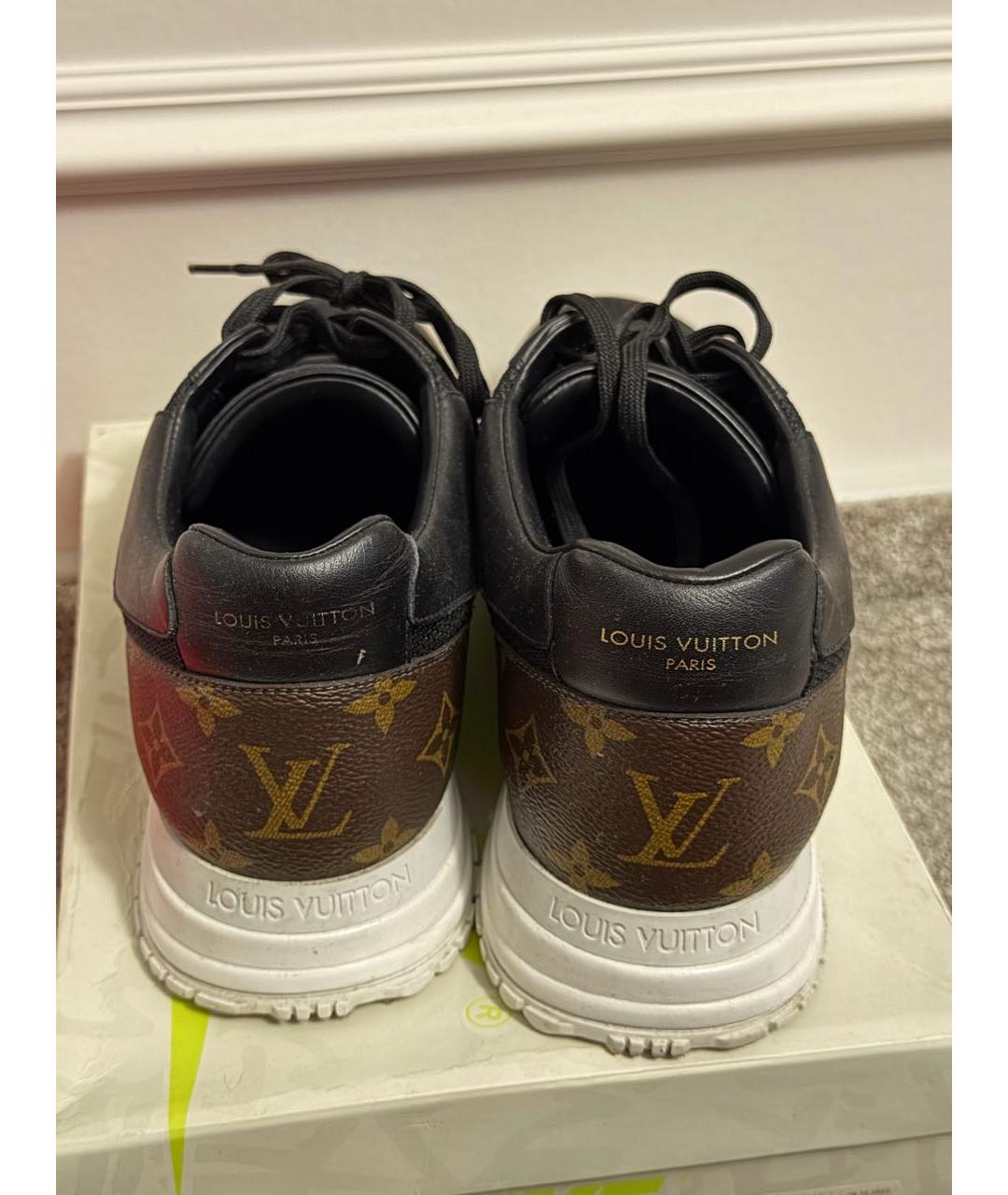 LOUIS VUITTON Коричневые кожаные низкие кроссовки / кеды, фото 4