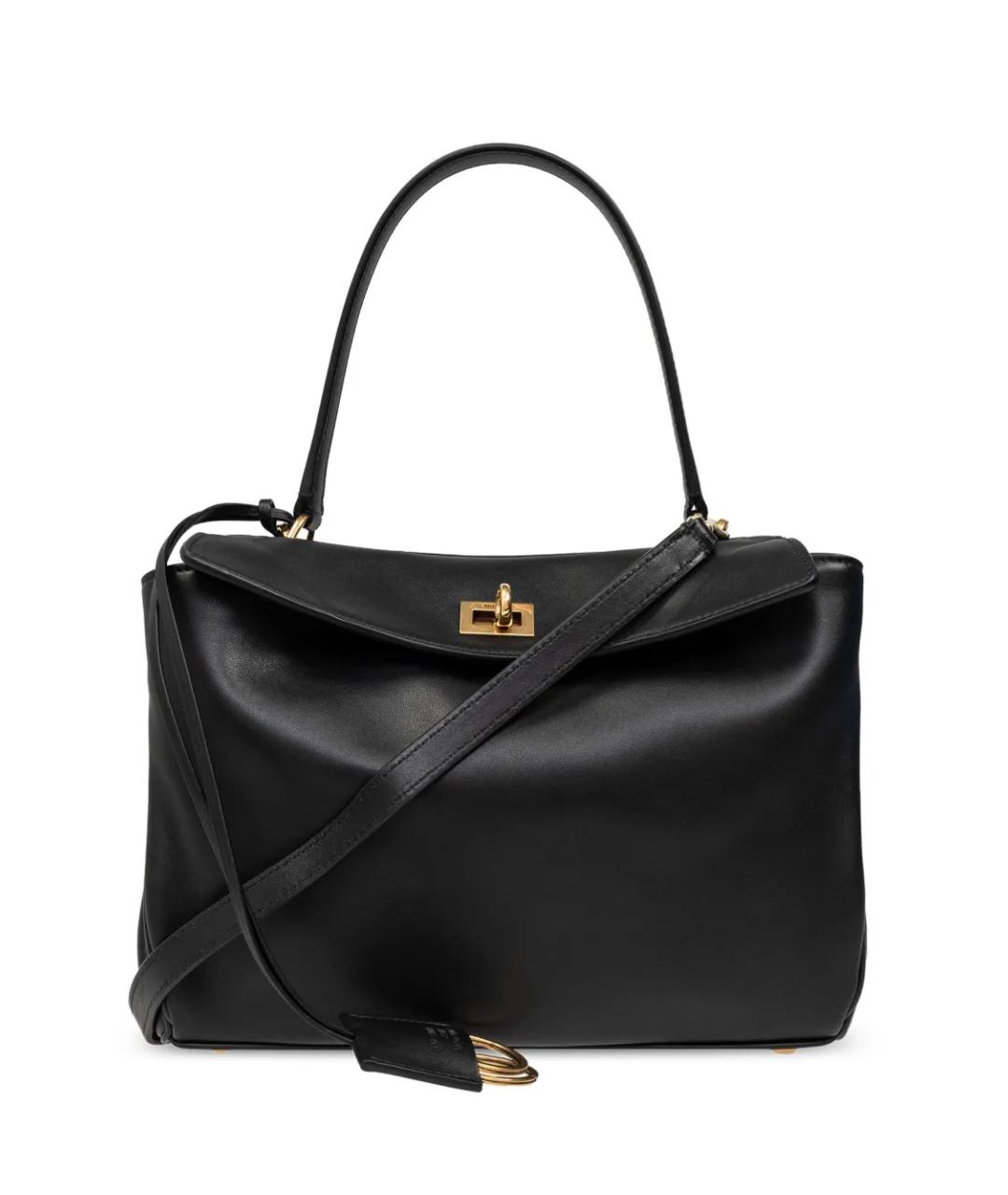 BALENCIAGA Черная кожаная сумка с короткими ручками, фото 1