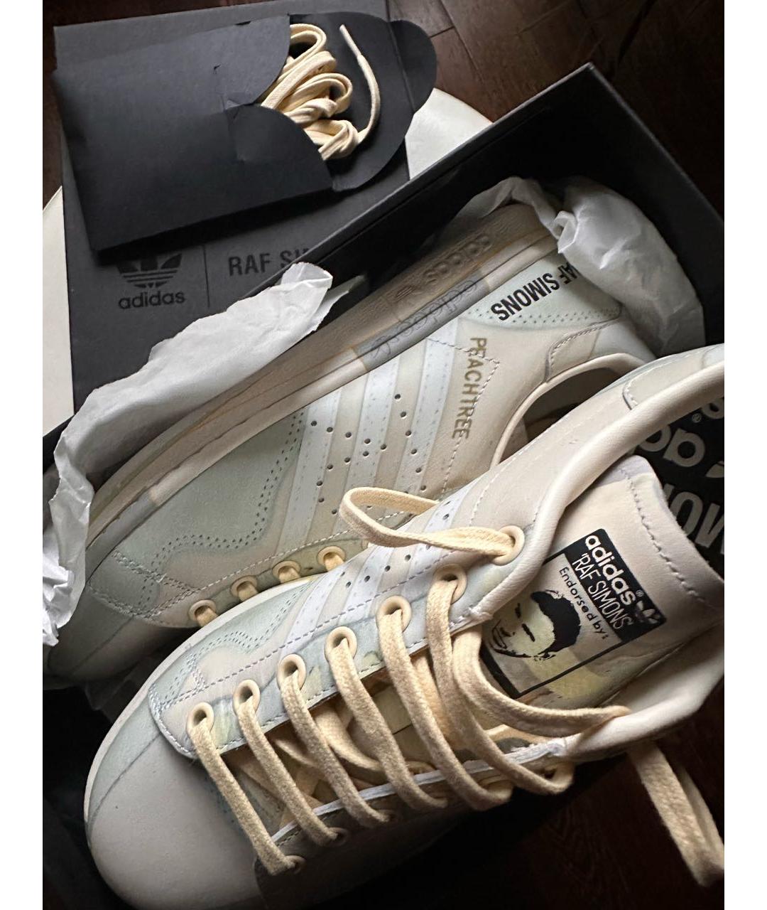 ADIDAS X RAF SIMONS Мульти кожаные низкие кроссовки / кеды, фото 4