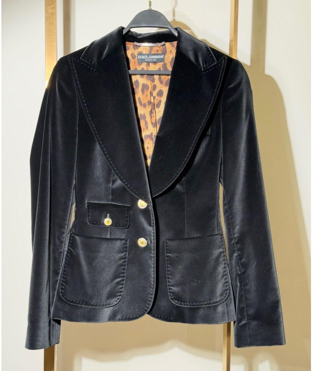 DOLCE&GABBANA Черный хлопковый жакет/пиджак, фото 6