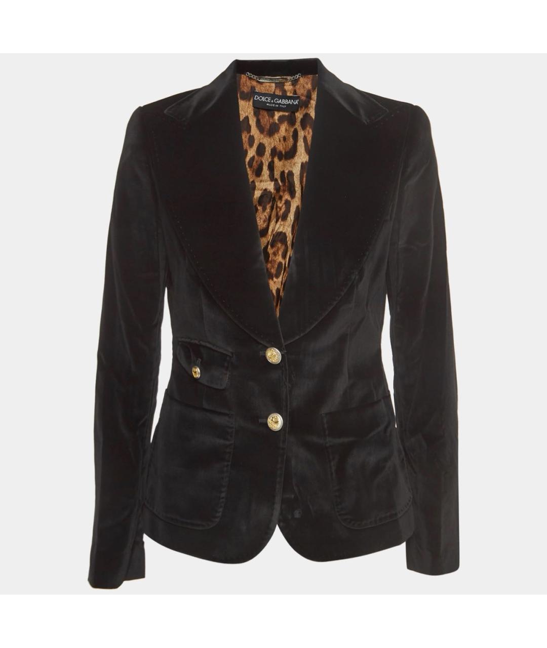 DOLCE&GABBANA Черный хлопковый жакет/пиджак, фото 8